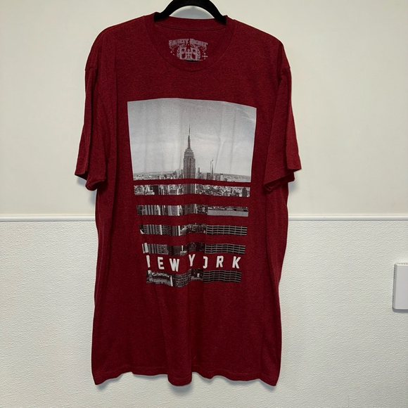 Men's Eighty Eight T-Shirt, X-Large, Burgundy New York - Picture 1 of 9